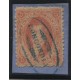 ARGENTINA 1864 GJ 19 RIVADAVIA ESTAMPILLA DE 1ra TIRADA CON MATASELLO CONCORDIA EN FRAGMENTO U$ 30 +